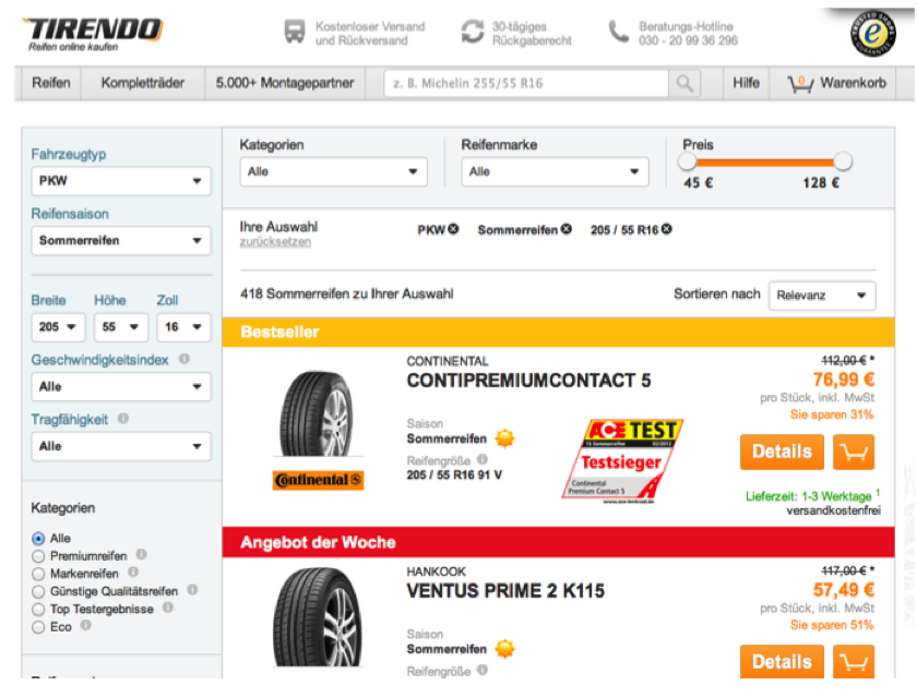 Tirendo Landing Page