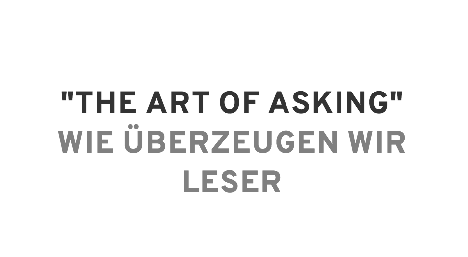 Art of asking
