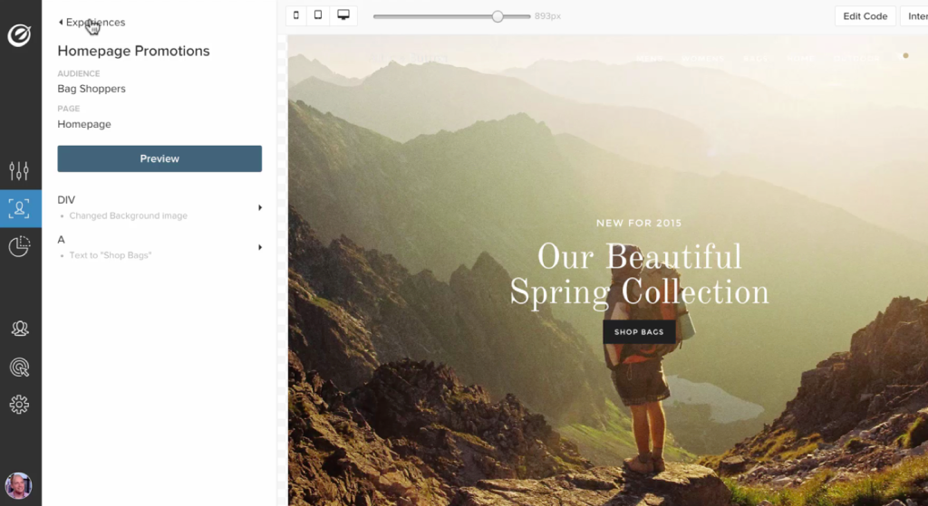 Personalisieren Sie Erfahrungen, z.B. auf der Homepage